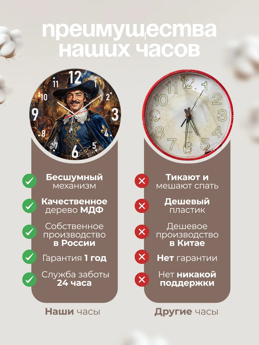 Часы настенные "Михаил Боярский" — фото 2