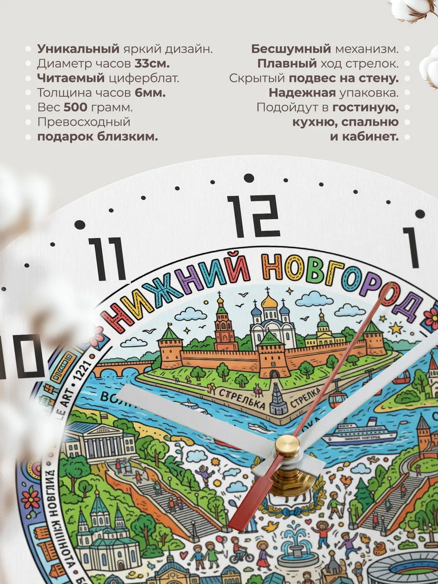 Часы настенные "Нижний Новгород" — фото 3