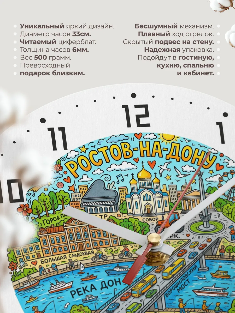 Часы настенные "Ростов-на-Дону" — фото 3