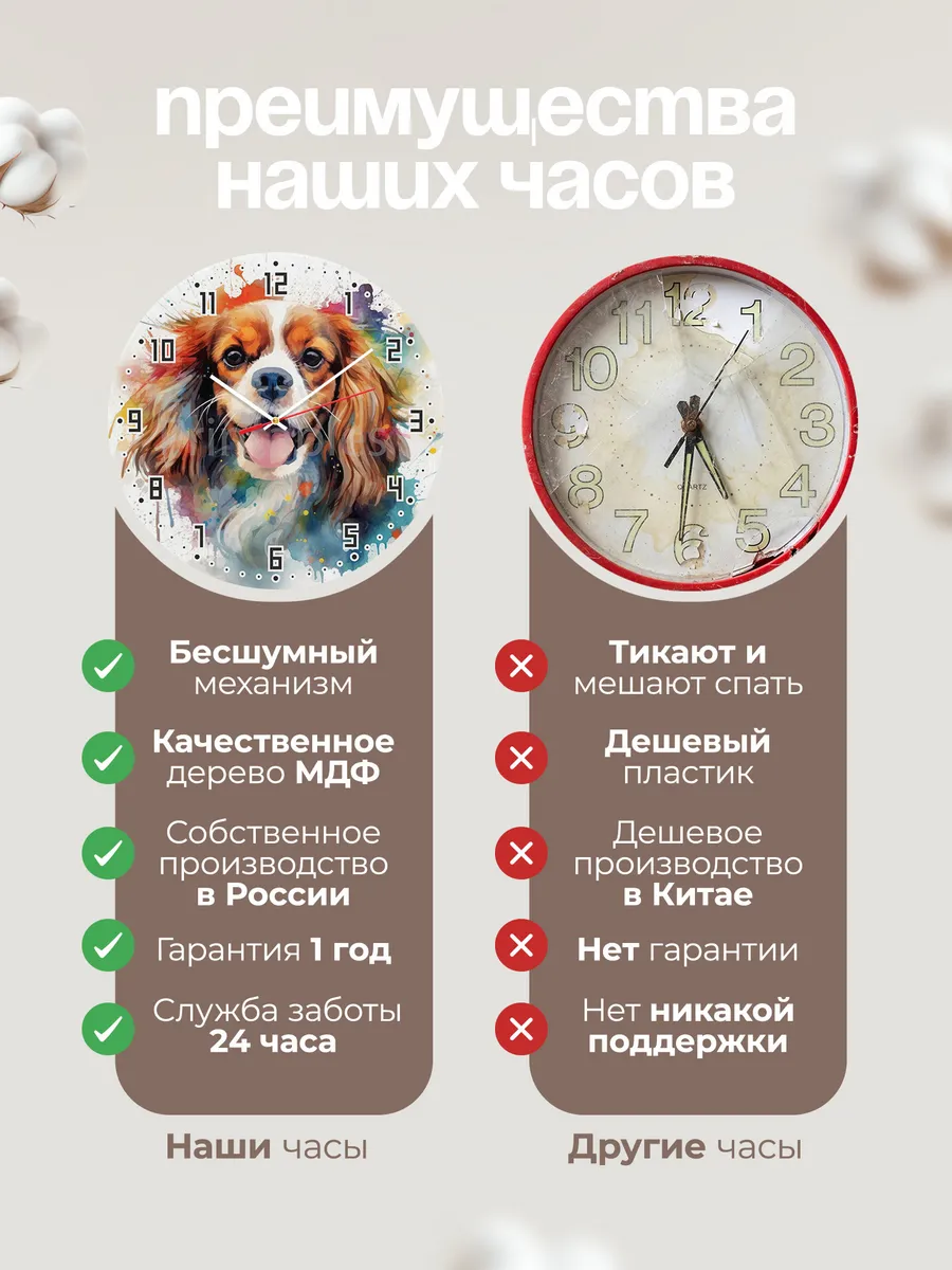 Часы настенные "Кавалер-кинг-чарльз-спаниель" — фото 2