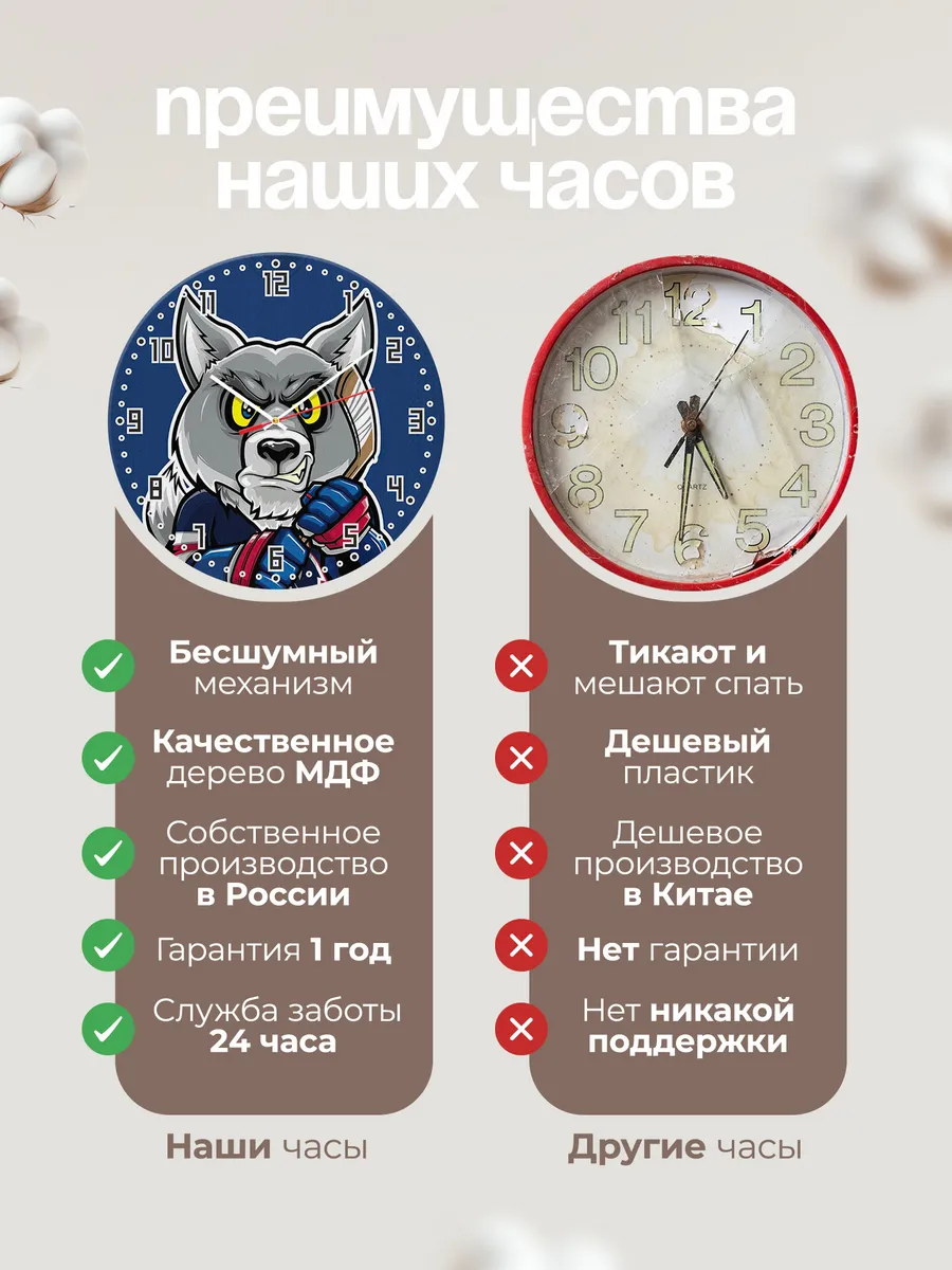 Часы настенные "ХК Нефтехимик" — фото 2