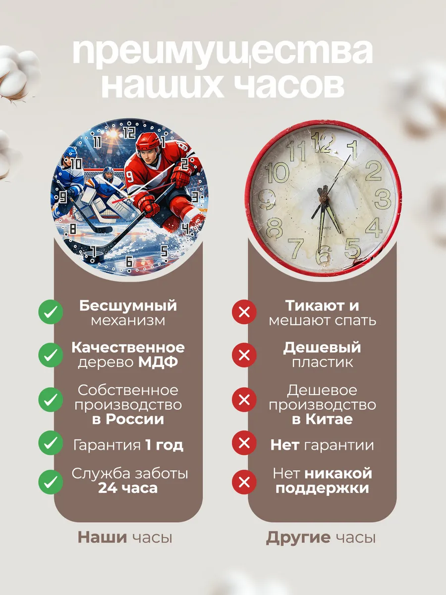 Часы настенные "Решающий бросок" — фото 2