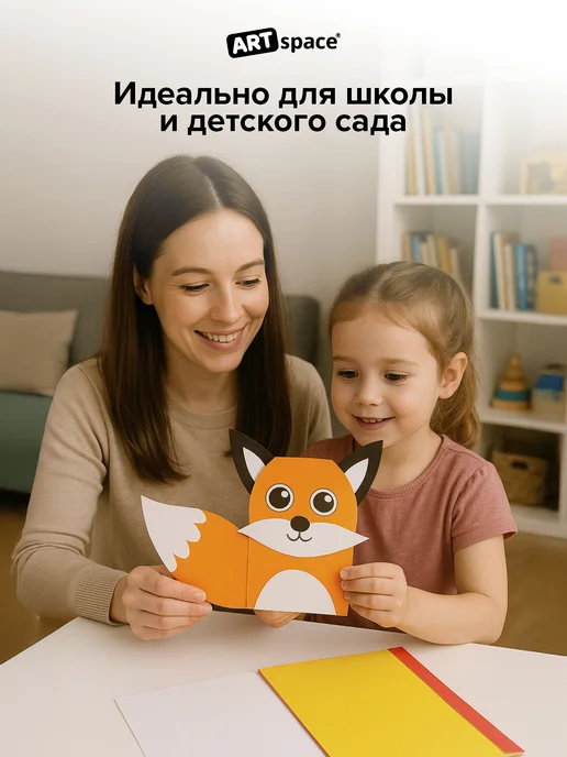 Мульти-Пульти! Цветной картон односторонний для школы А4 10 листов, вариант, фото 6
