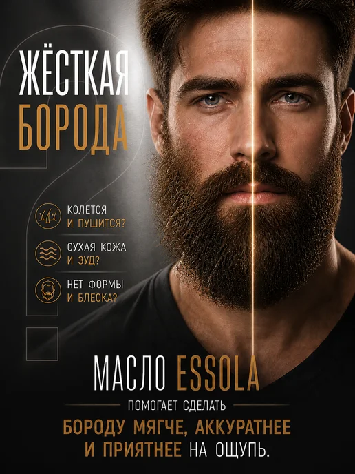 Essola Масло для укладки бороды и усов мужское, аромат Guilty man, вариант, фото 2