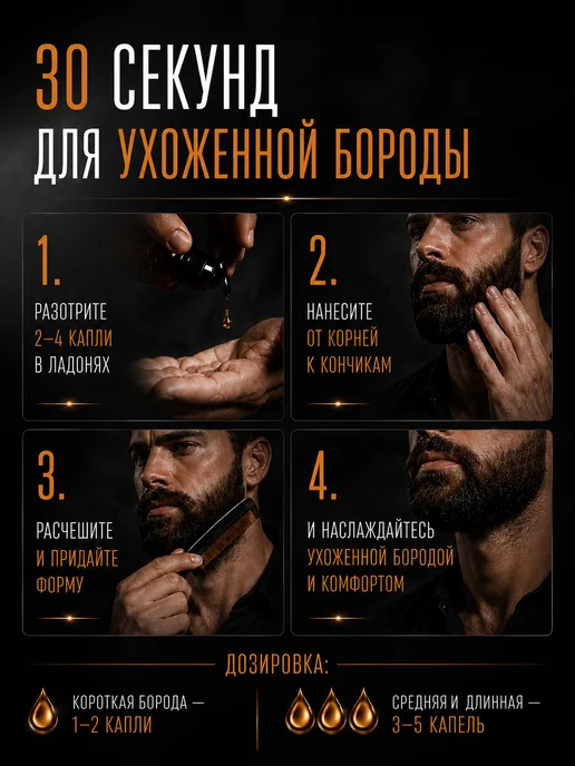 Essola Масло для укладки бороды и усов мужское, аромат Guilty man, вариант, фото 8