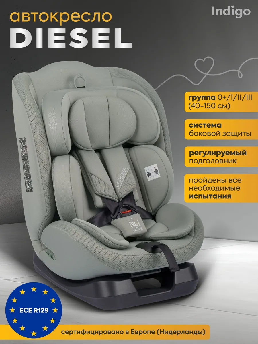 Автокресло детское 0-36 кг Indigo Diesel ST-9, группа 0,1,2,