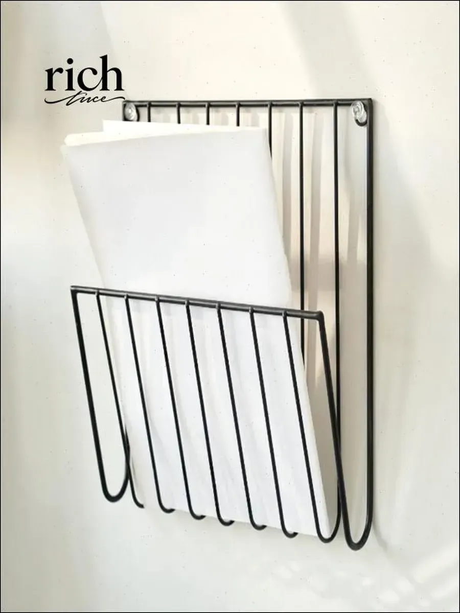 Газетница настенная металлическая 26x25x7 см