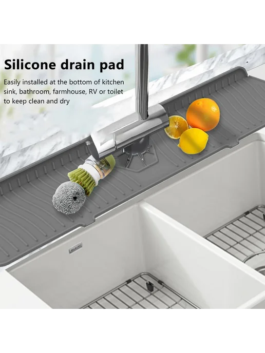 Гель для мытья посуды Silione для кухни,Absorb, Grey, серый, фото 6