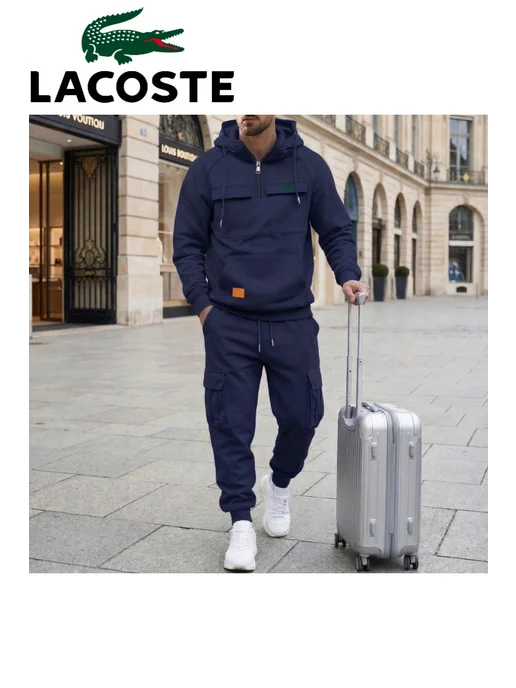 lacoste Спортивная одежда с капюшоном на полсезона, черный, фото 3