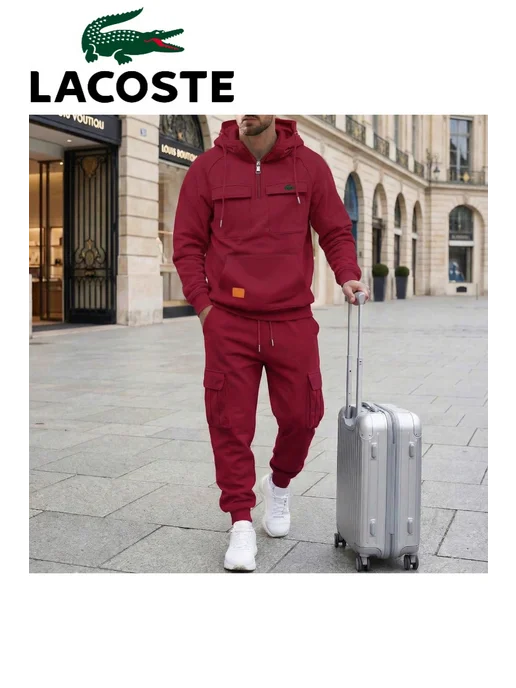 lacoste Спортивная одежда с капюшоном на полсезона, черный, фото 5