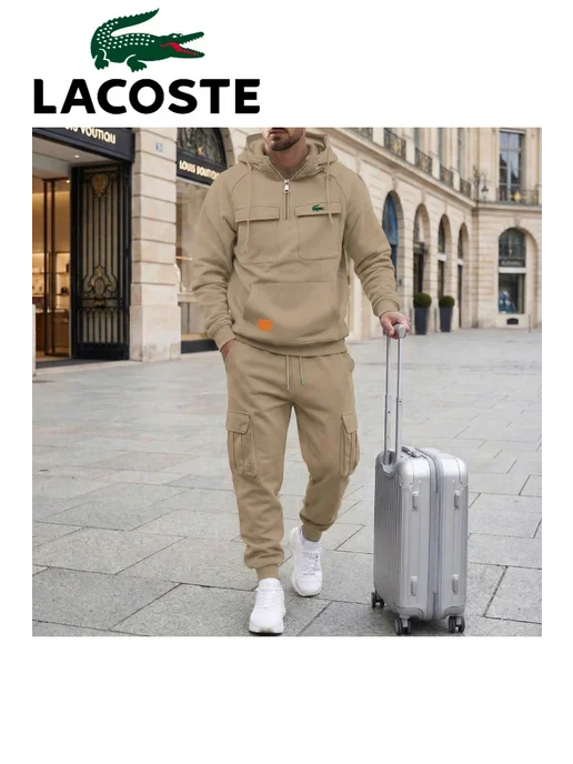 lacoste Спортивная одежда с капюшоном на полсезона, черный, фото 6