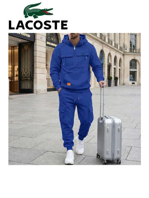 lacoste Спортивная одежда с капюшоном на полсезона, черный, фото 7