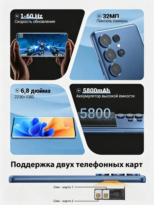 Смартфон realme I17 Pro Max 12/512 ГБ, синий, фото 2