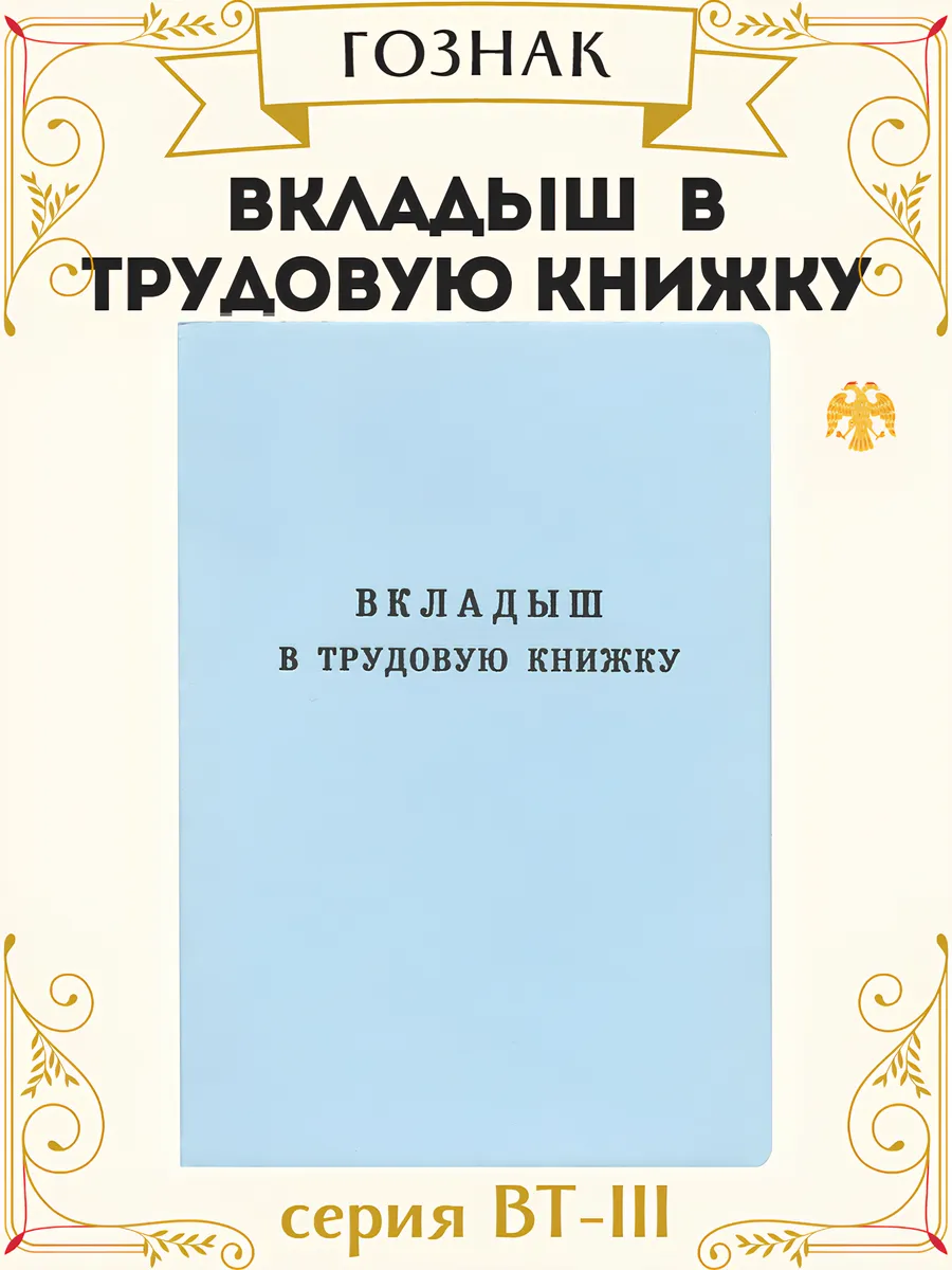 Вкладыш в трудовую книжку РФ