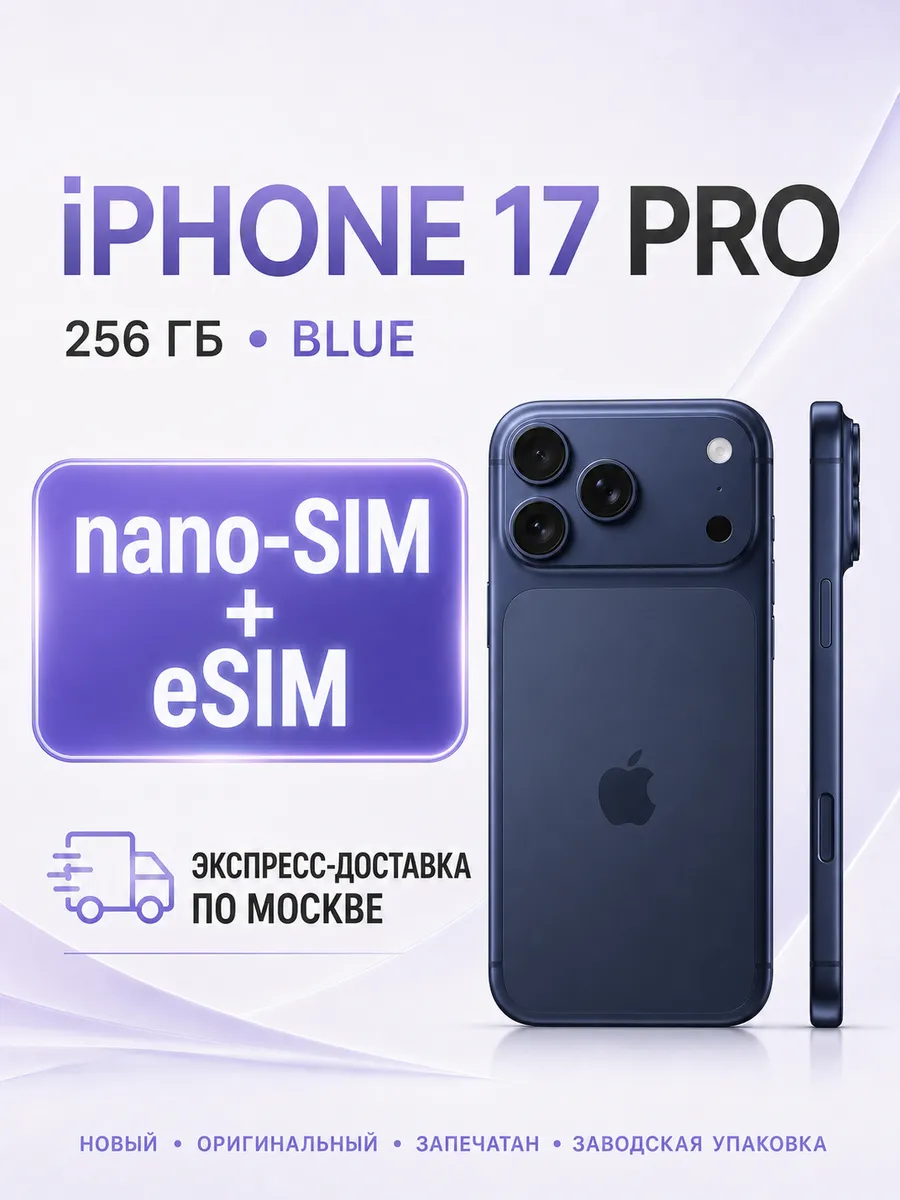 Apple iPhone 17 Pro 256 ГБ Deep Blue nano-SIM + eSIM