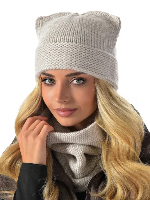 Sunkey store Снуд воротник манишка вязаная на шею, бежевый, фото 3