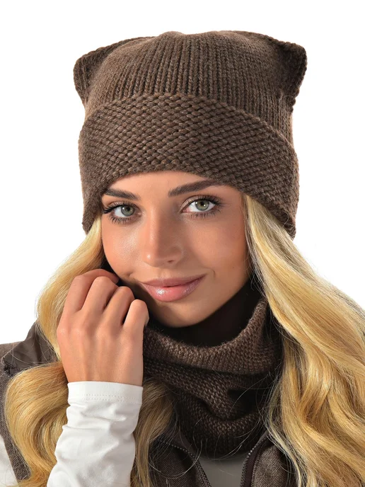 Sunkey store Снуд воротник манишка вязаная на шею, коричневый, фото 3