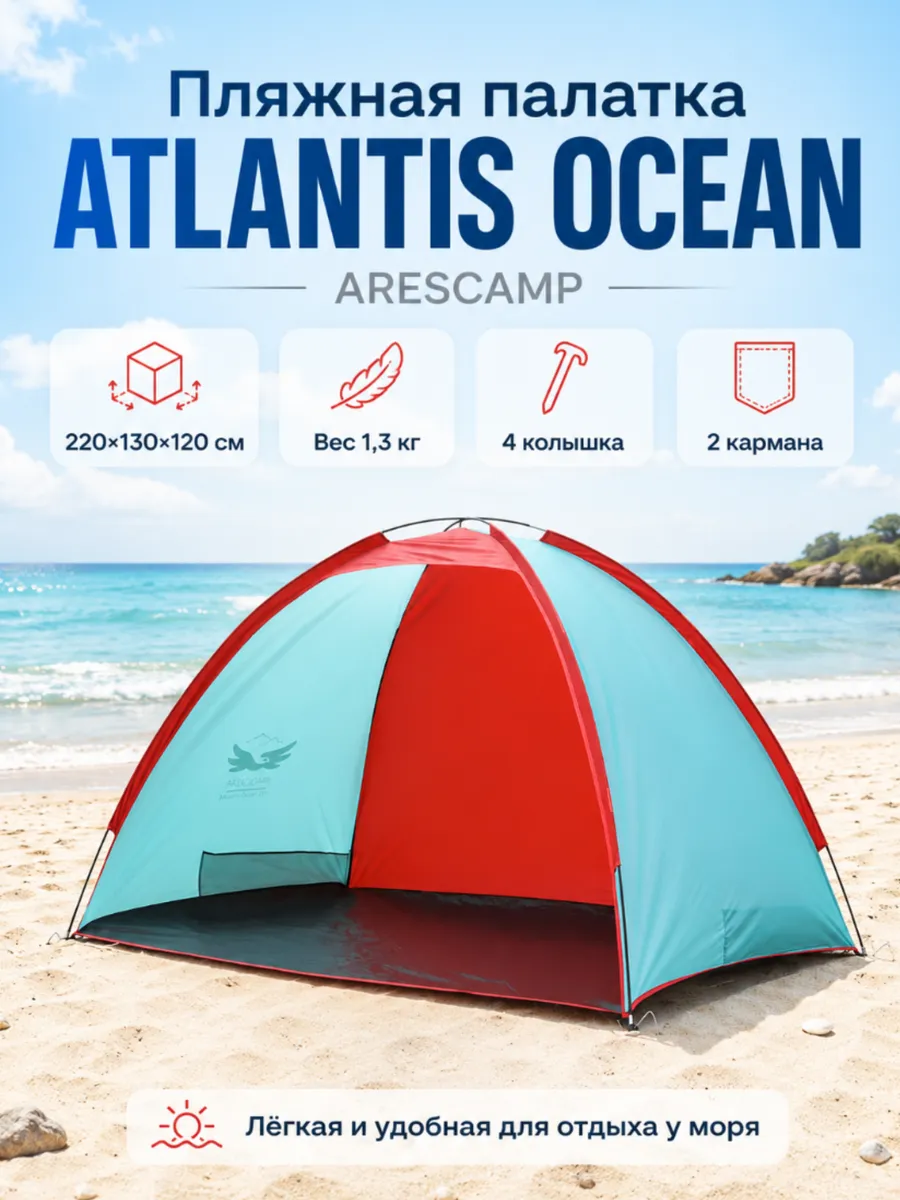 Пляжная палатка-тент Arescamp Atlantis Ocean