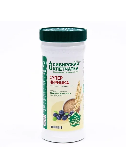 Питательная клетчатка с черникой и яблоком, черный