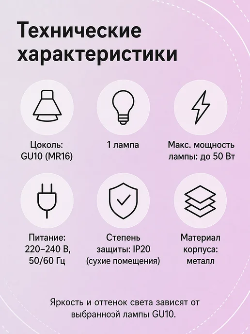 General Lighting Systems Споты потолочные светильник накладной под лампу gu10, 2 шт, фото 2