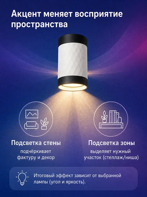 General Lighting Systems Споты потолочные светильник накладной под лампу gu10, 4 шт, фото 4