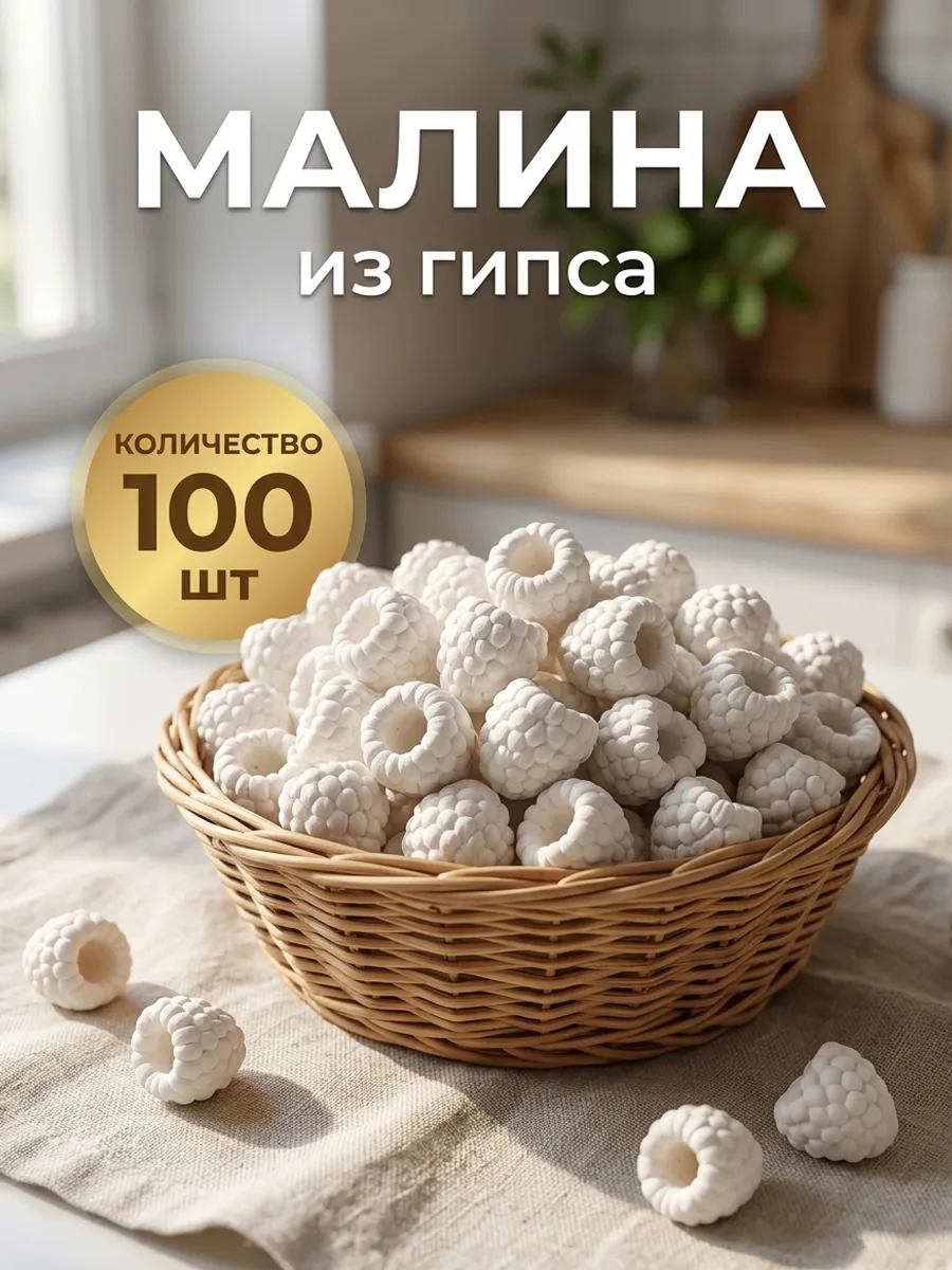 Малина готовая из гипса 100 шт.