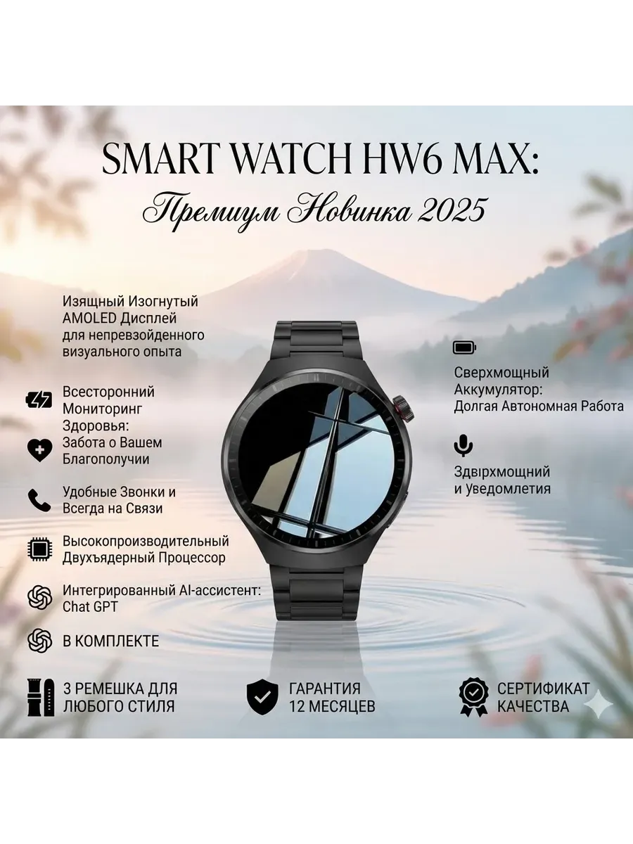 Смарт часы Smart Watch круглые Huawei 1264670102 купить за 11 501 ₽ в интернет‑магазине Wildberries