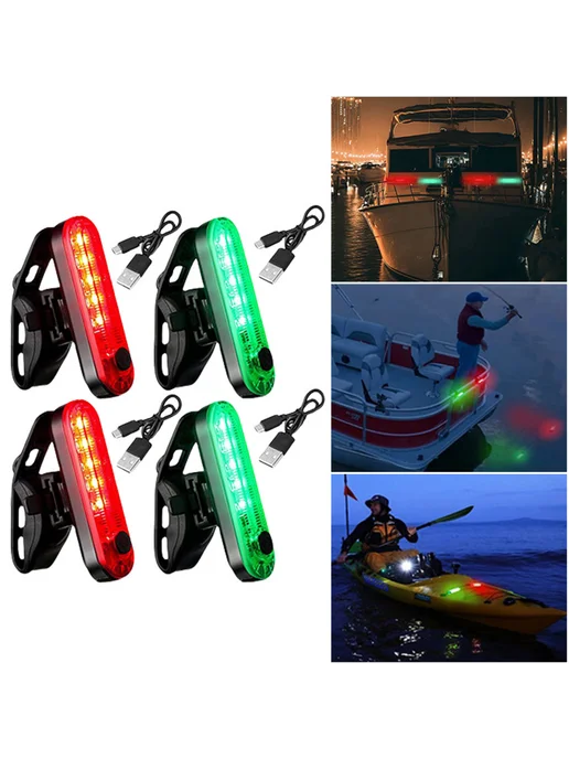 LED огни для навигации лодки, 4 режима, 4 шт — для лодок и к, 4 шт, фото 3