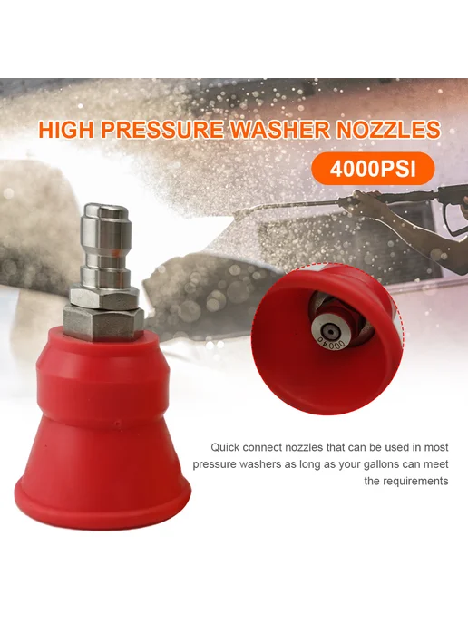 Расширитель для высокого давления с Rubber Washer, нерж stee, красный, фото 4