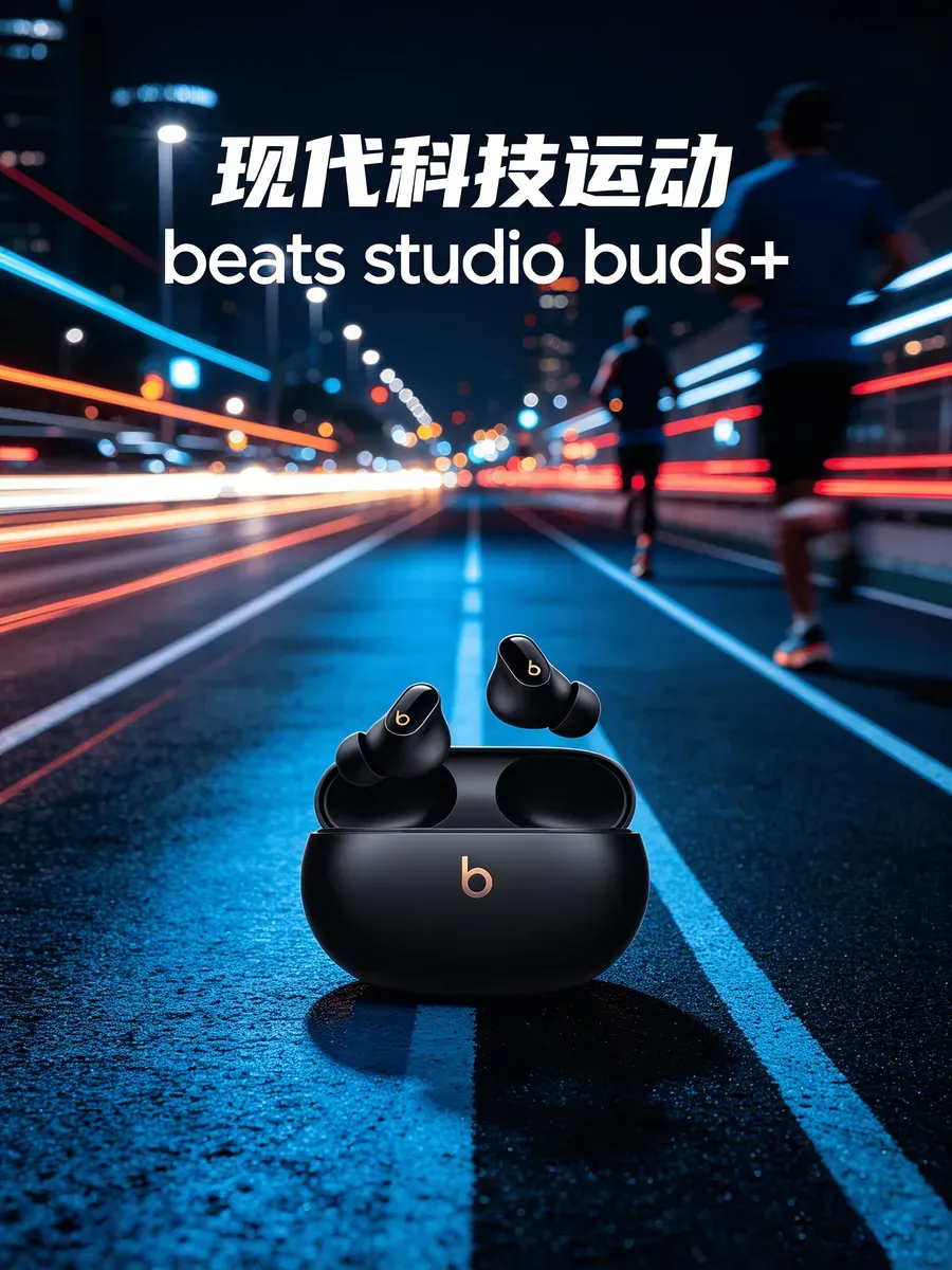 beats Bluetooth-наушники Studio Buds+, черно-золотой цвет